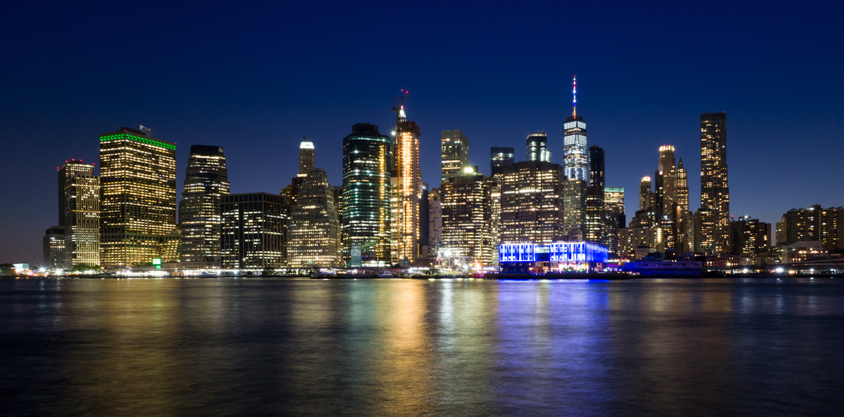 ew York, South Manhatten skyline, long exposure at blue hour, 2018 Ashley Laurence Time for Heroes Photography